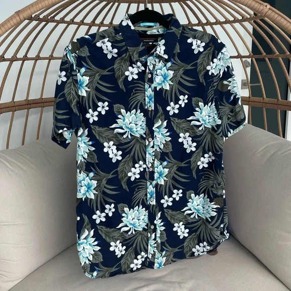 Denim & Flower Men Short Sleeve Shirt - Picture 7 of 8